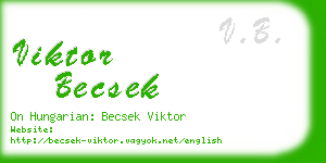 viktor becsek business card